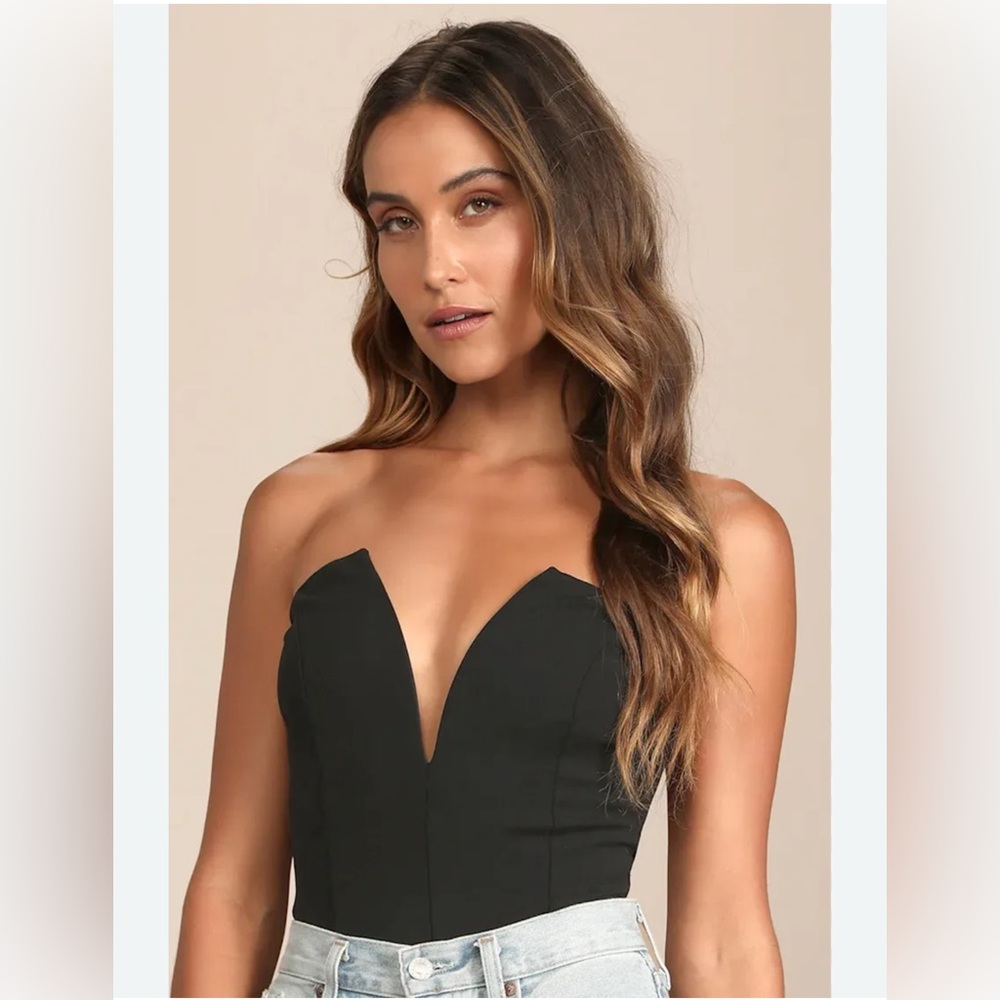 Lulus womens strapless bodysuit size medium